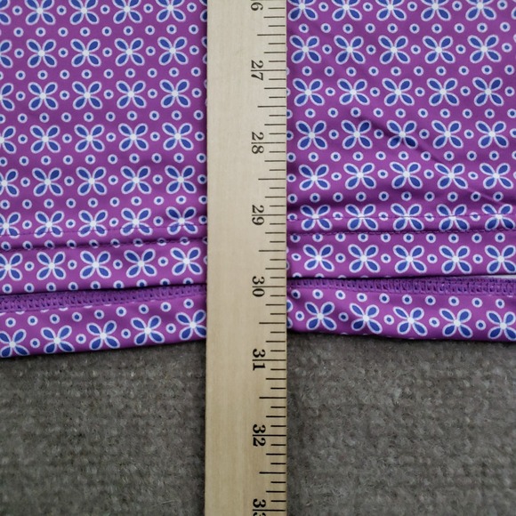 Graham Luxe Polo Shirt Mens Large Purple Performance Stretch Golf Geometric - Picture 3 of 8